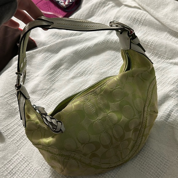 Coach Bags Coach Soho Signature Lime Green Shoulder Bag Poshmark